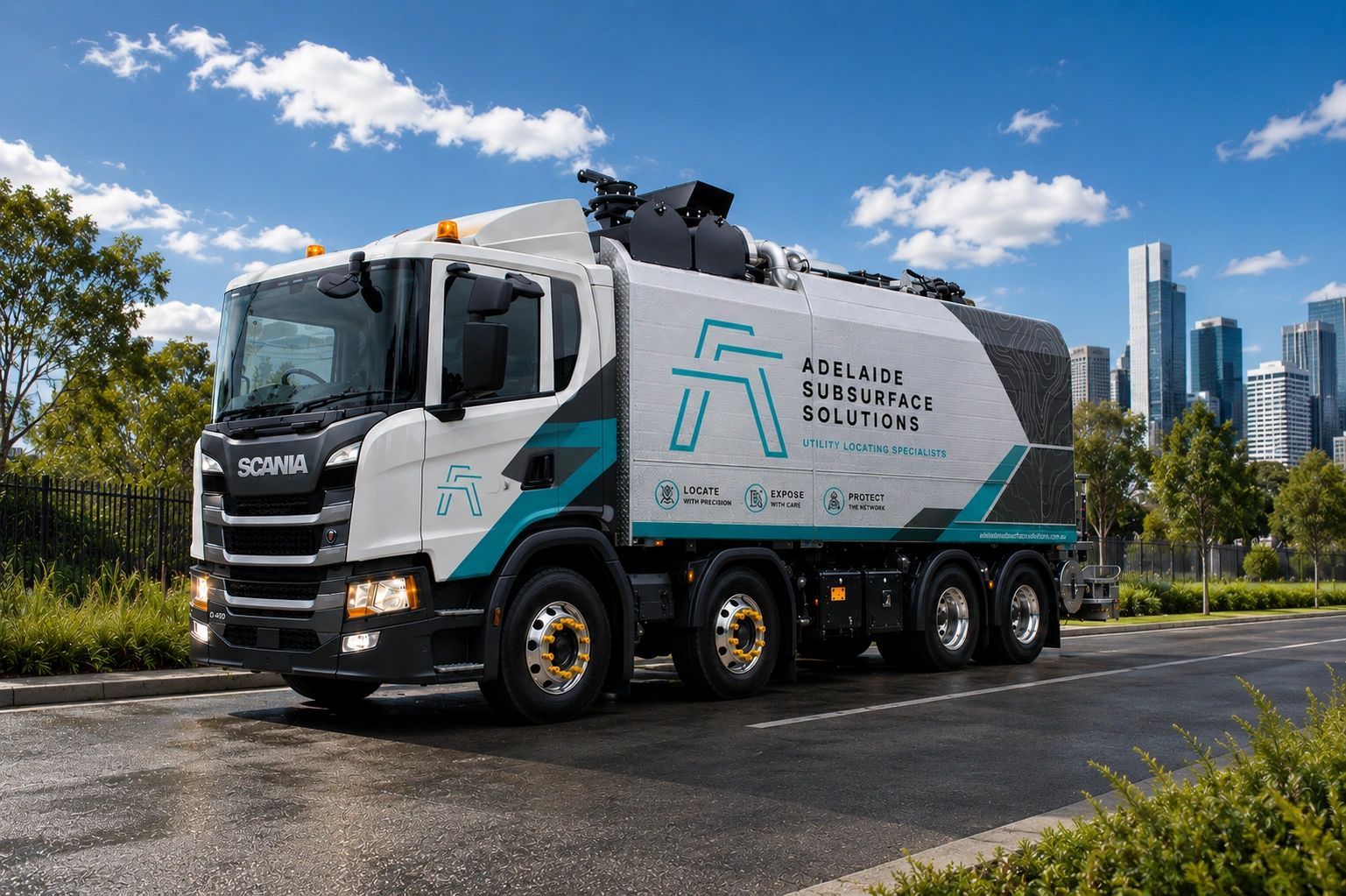 Adelaide Subsurface Solutions flagship hydro excavation truck, CAP COMBI 3200 CL HYDRO